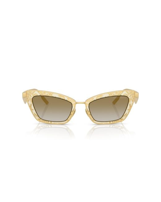 Dolce & Gabbana Black Dg2311 12246E Sunglasses Steel Cat Eye Normal