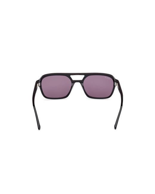 Web Black We0376 05A Sunglasses Acetate Smoke Squared Normal for men