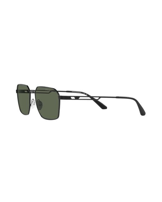 Emporio Armani Black Ea2140 300171 Sunglasses Metal Squared Normal for men
