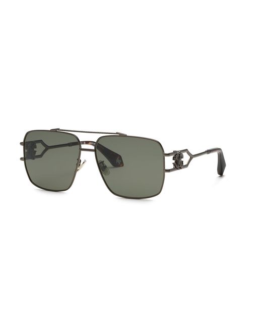 Roberto Cavalli Black Src131 568 Sunglasses Metal Squared Normal