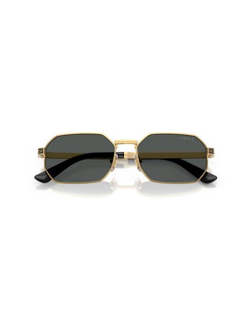 Versace Black Ve2297 100287 Sunglasses Metal Squared Normal for men