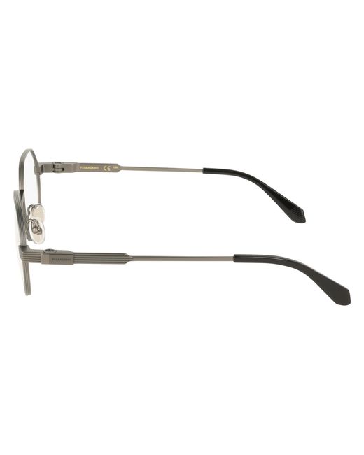 Ferragamo Black Sf2605 071 Optical Frames Titanium Squared Normal for men