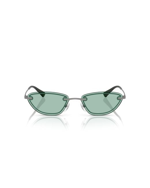 Emporio Armani Black Ea2158 3003/2 Sunglasses Metal Cat Eye Normal
