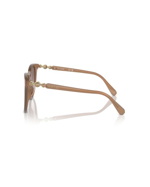 Swarovski Black Sk6023D 200213 Sunglasses Acetate Geometric Normal Shaded