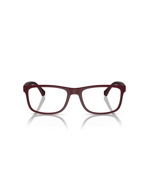 Emporio Armani Black Ea3147 5261 Optical Frames Injected Transparent Squared Normal for men