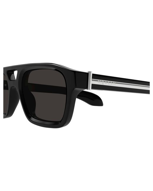McQueen Black Am0505S 001 Sunglasses Acetate Pilot for men