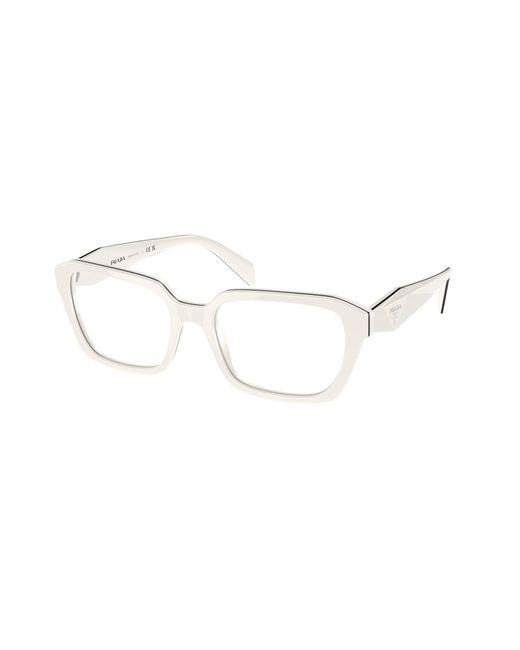 Prada Black Pr 14Zv 12J1O1 Optical Frames Acetate Transparent Geometric Normal