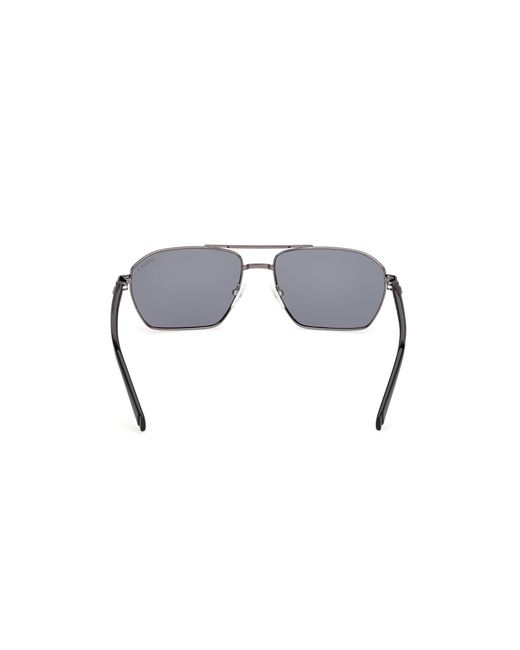 Guess Black Gu00301 08D Sunglasses Metal Smoke Squared Polarized for men