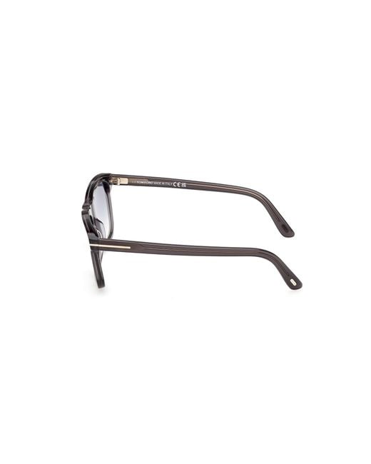Tom Ford Black Ft1179 Barron 20B Sunglasses Acetate Smoke Squared Normal for men