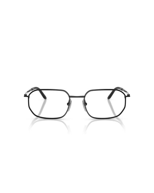 Prada Black Pr D51V 1Ab1O1 Optical Frames Metal Transparent Geometric Normal for men