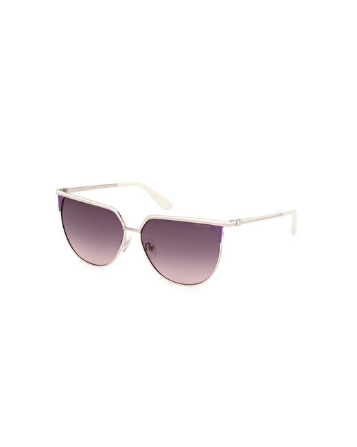 Guess Black Gu00132 21B Sunglasses Metal Smoke Cat Eye Normal