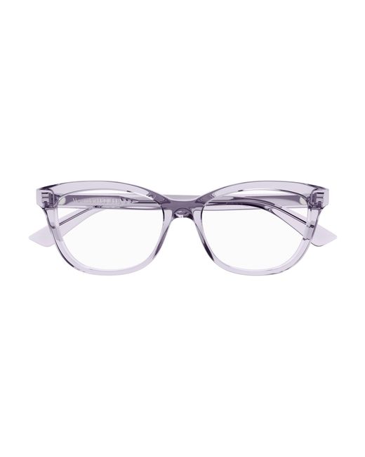McQueen Black Am0461O 005 Optical Frames Acetate Transparent Cat Eye