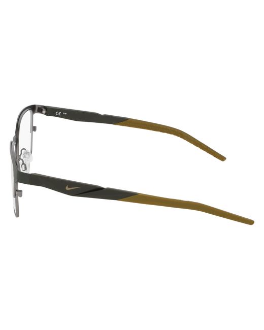 Nike Black 8185 302 Optical Frames Metal Squared Normal for men