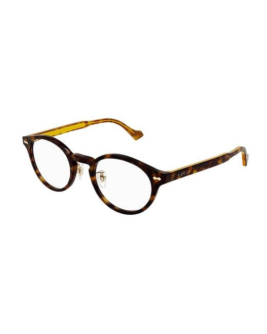 Gucci Black Gg1127Oj 002 Optical Frames Plastic Round for men