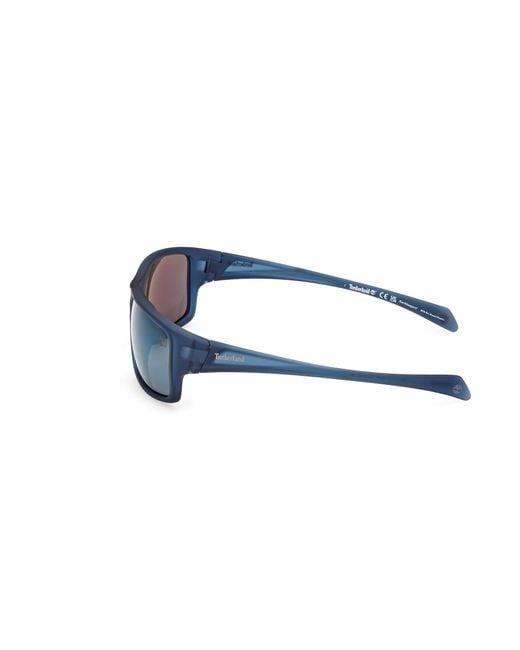 Timberland Black Tb00017 91D Sunglasses Injected Smoke Squared Polarized for men