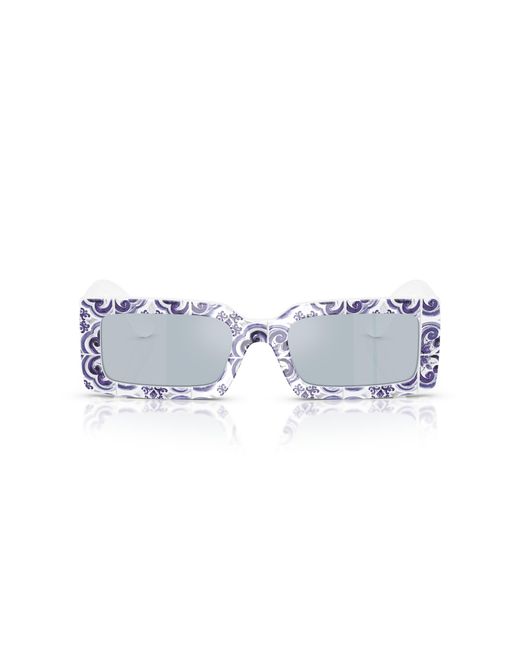 Dolce & Gabbana Black Dg4416 345155 Sunglasses Acetate Light Squared Mirrored