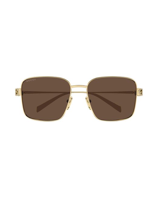 Gucci Black Gg1937S 002 Sunglasses Metal Squared