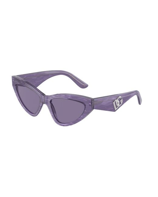 Dolce & Gabbana Purple Dg4439 34071A Sunglasses Acetate Cat Eye Normal