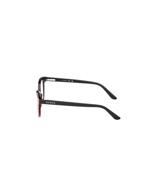 Guess Black Gu50267 005 Optical Frames Acetate Round Normal