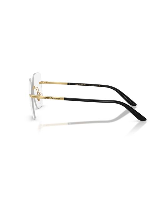 Dolce & Gabbana Black Dg1360 02 Optical Frames Metal Squared Normal