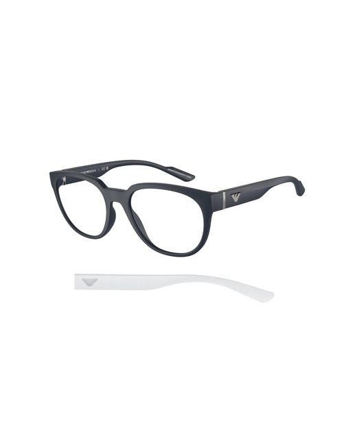 Emporio Armani Black Ea3224 5088 Optical Frames Injected Pantos for men