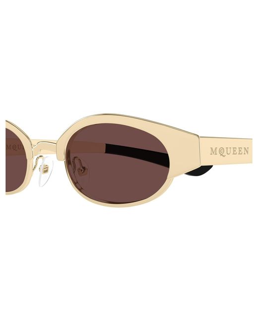 McQueen Black Am0545S 002 Sunglasses Acetate Round