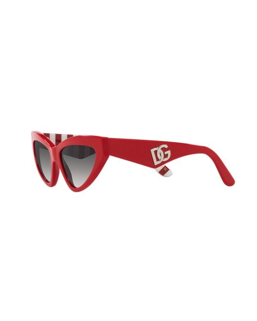 Dolce & Gabbana Black Dg4439 30888G Sunglasses Acetate Cat Eye Normal Shaded