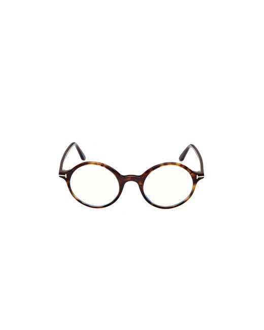 Tom Ford Black Ft5834-B 052 Optical Frames Acetate Round Normal for men