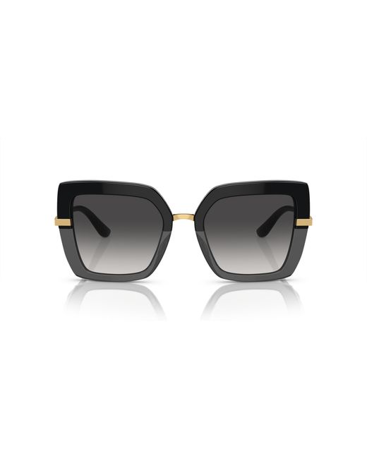 Dolce & Gabbana Black Dg4373 32468G Sunglasses Acetate Squared Normal Shaded
