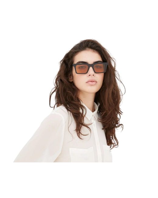 Retrosuperfuture Black 18E 1968 Refined Sunglasses Acetate Squared Normal