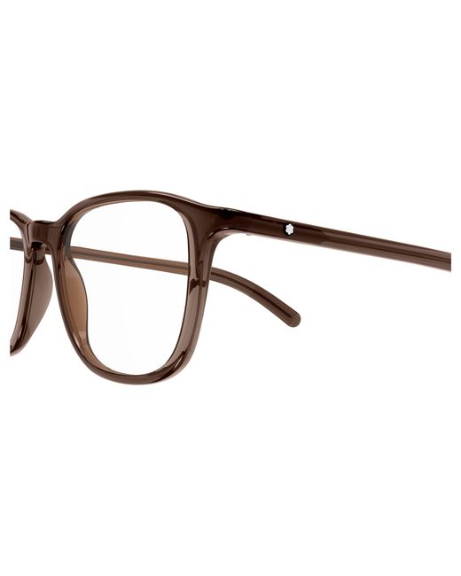 Montblanc Black Mb0418Oj 003 Optical Frames Transparent Squared for men