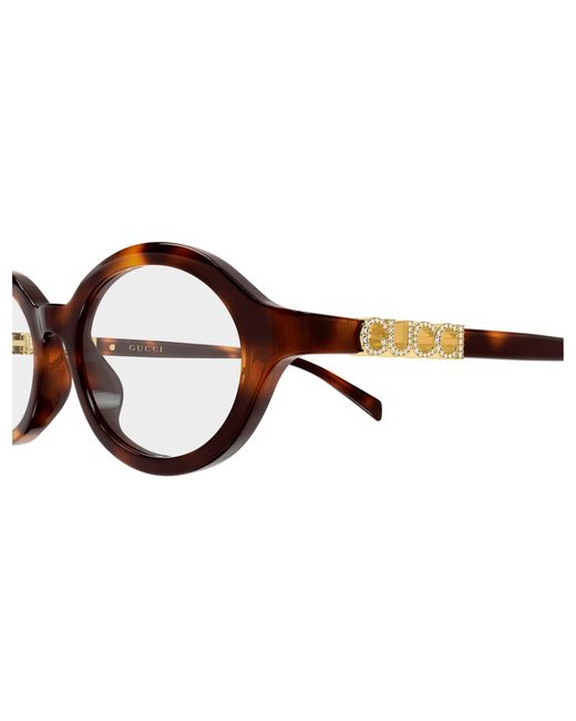 Gucci Black Gg2153O 005 Optical Frames Acetate Transparent Round