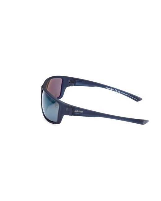 Timberland Black Tb00003 91D Sunglasses Injected Smoke Squared Polarized for men