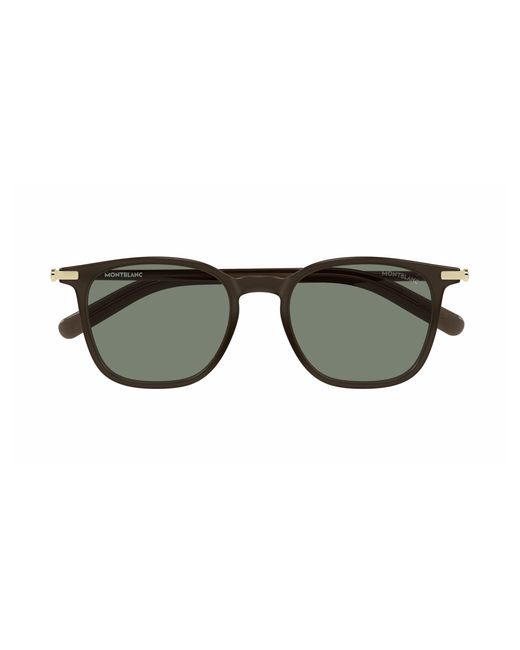 Montblanc Black Mb0460S 004 Sunglasses Injected Squared for men