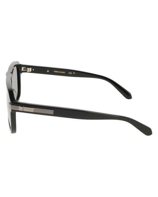Ferragamo Black Sf2087S 001 Sunglasses Acetate Squared Normal for men