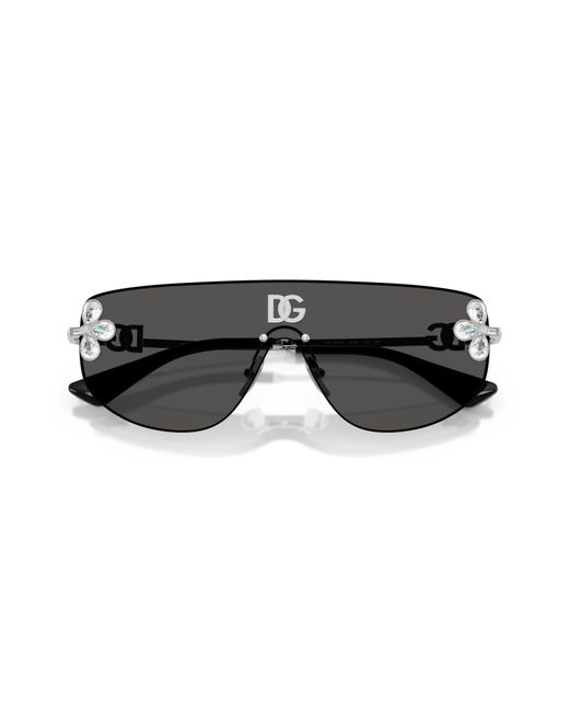 Dolce & Gabbana Black Dg2333B 05/87 Sunglasses Metal Squared Normal
