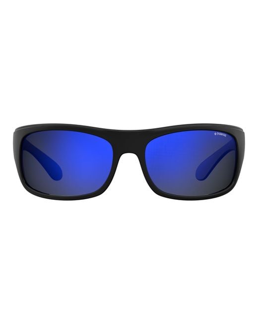 Polaroid Black 07886 003/5X Sunglasses Plastic Squared Mirror