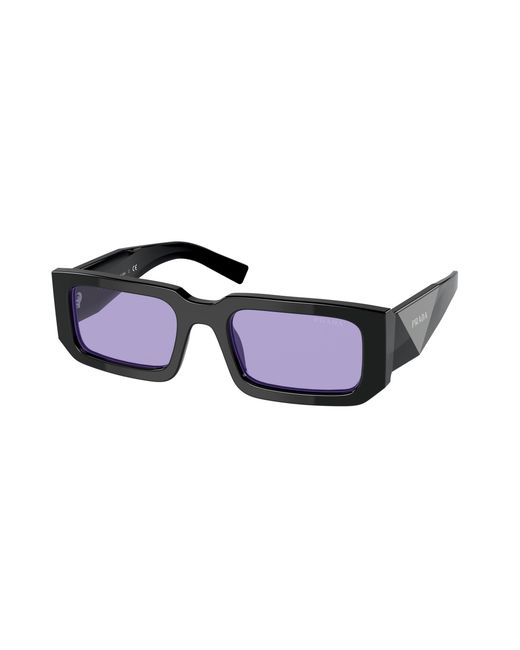 Prada Black Pr 06Ys 02Z01O Sunglasses Acetate Squared Normal for men