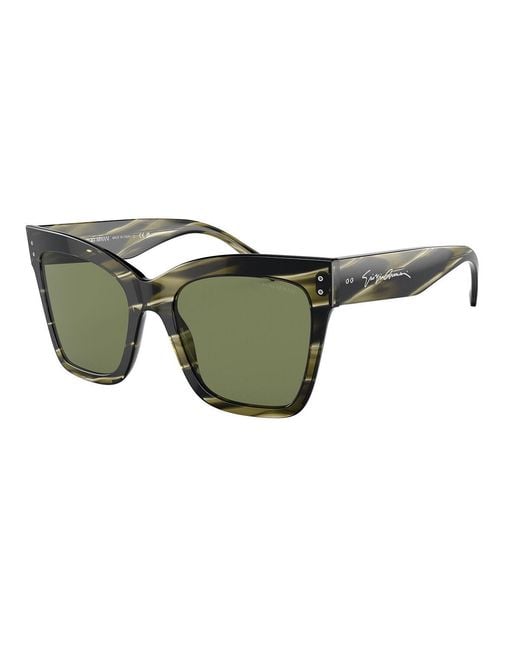 Giorgio Armani Green Ar8175 59522A Sunglasses Acetate Cat Eye
