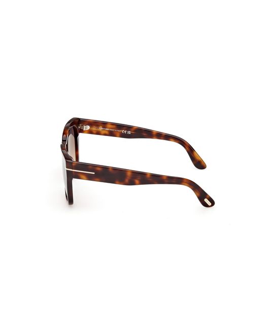 Tom Ford Black Ft1343 Flynn-02 53B Sunglasses Acetate Smoke Butterfly Normal