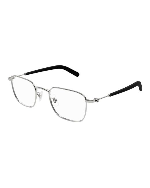 Montblanc Black Mb0389O 002 Optical Frames Metal Transparent Squared for men