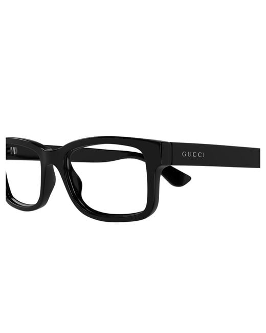 Gucci Black Gg1717O 004 Optical Frames Injected Transparent Squared for men