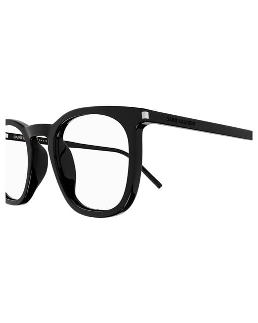 Saint Laurent Black Sl 623 Opt 001 Optical Frames Acetate Transparent Round for men