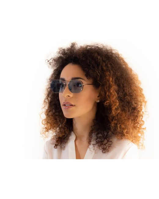 Xlab Blue Capri Sunglasses Metal Light Geometric Polarized