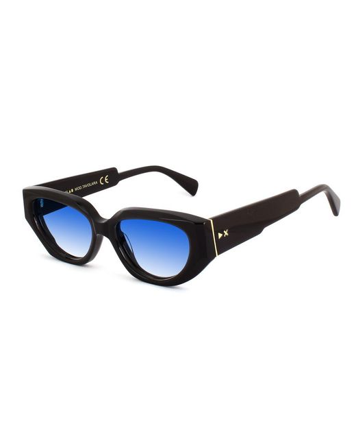 Xlab Blue Tavolara Sunglasses Acetate Light Cat Eye Polarized