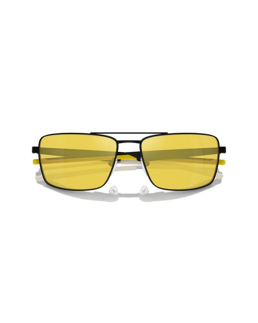 FERRARI SCUDERIA Black Fz5001 101/V9 Sunglasses Metal Squared Normal Mirror for men