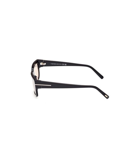 Tom Ford Black Ft1075 Ezra 01E Sunglasses Acetate Squared Photochromatic