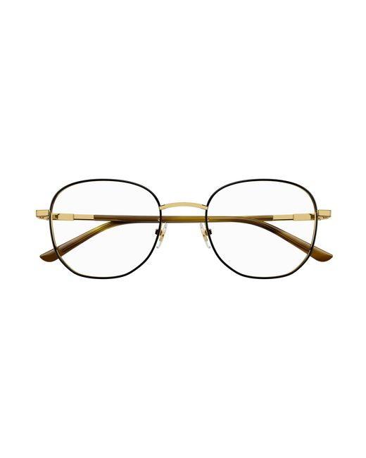 Gucci Black Gg1352O 003 Optical Frames Metal Round for men