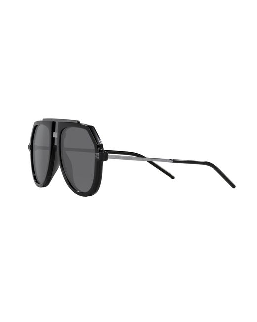 Dolce & Gabbana Black Dg6195 501/6G Sunglasses Injected Pilot Mirrored Mirror for men