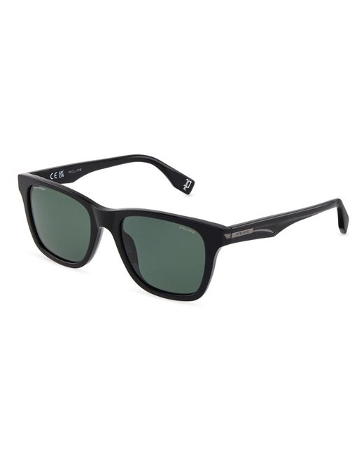 Police Black Splu68 Nerve 2 700Z Sunglasses Acetate Squared for men